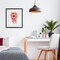 Stupell Industries Pink Lips in Mirror Framed Print Under Glass, design by Ziwei Li